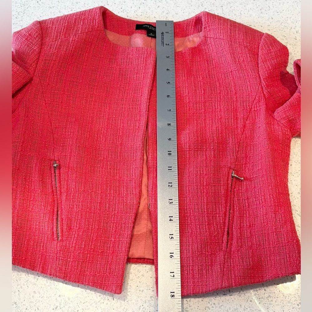 Ann Taylor Coral Blazer with Texture - Picture 8 of 10
